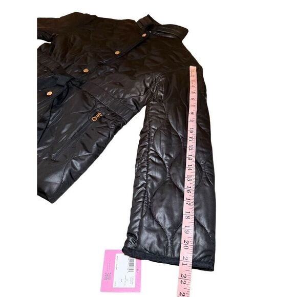 Kate Spade Black Quilted Belted Short Jacket - Picture 9 of 11